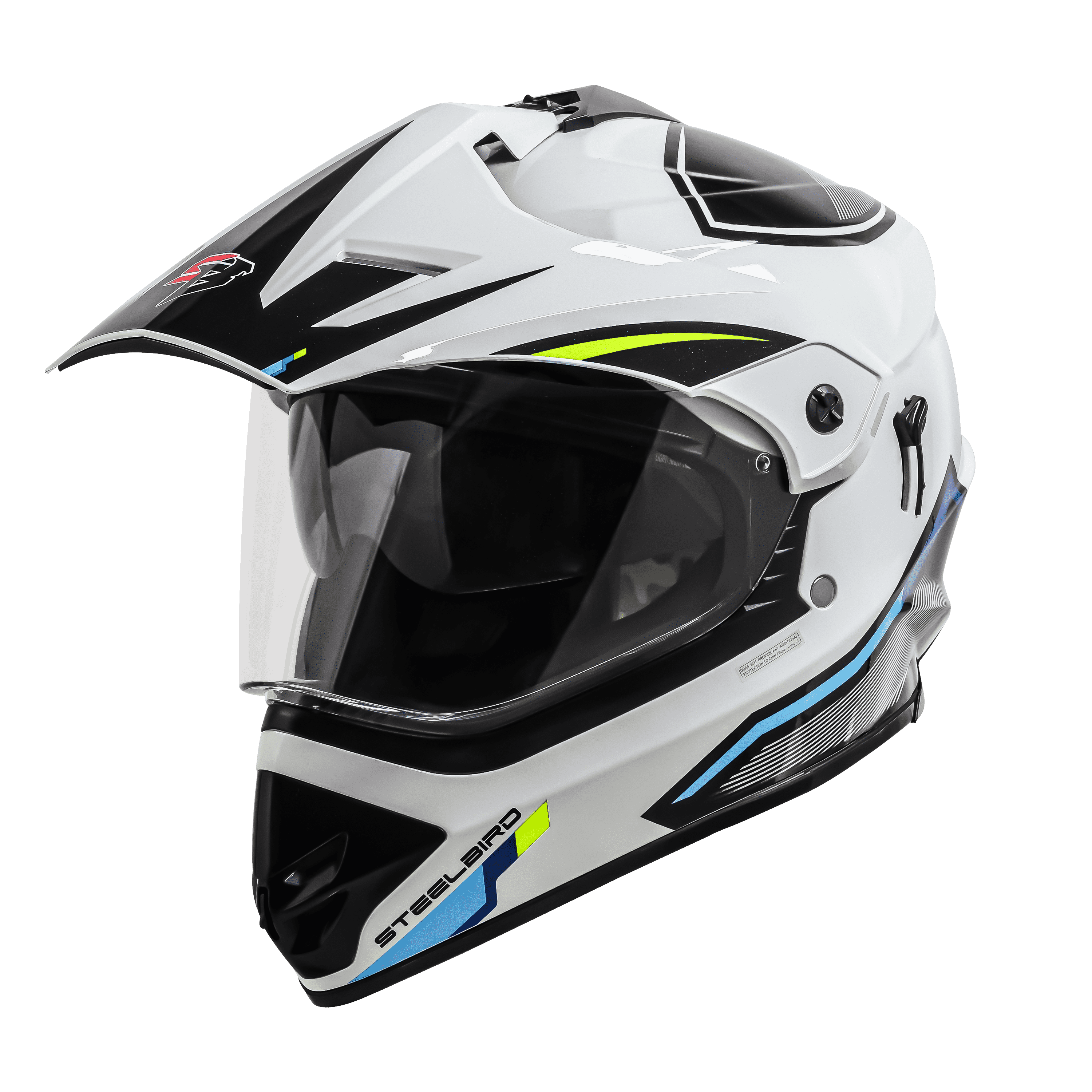 SBH-13 ISS RACER GLOSSY WHITE WITH NEON